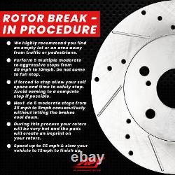 Front & Rear Zinc Drill/Slot Brake Rotors + Pads for Toyota Sienna 2011-2020