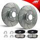 Front Zinc Drill/slot Brake Rotors + Pads For Bmw 430i Gran Coupe 2017-2020