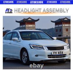 Full LED Headlight For Honda Accord 2008-2012 Sequential Turn Signal Animation