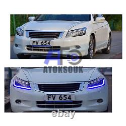 Full LED Headlight For Honda Accord 2008-2012 Sequential Turn Signal Animation