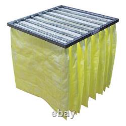 GRAINGER 6B628 Pocket Air Filter, 24x24x22, MERV 14 6B628 PK 2