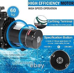 Hayward 1.5HP Swimming Pool Pump In/Above Ground with Motor Strainer Filter Basket