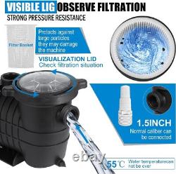 Hayward 1.5HP Swimming Pool Pump In/Above Ground with Motor Strainer Filter Basket