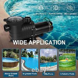 Hayward 2.0 HP 6800 GPH In/Above Ground Swimming Pool Pump with Strainer Basket