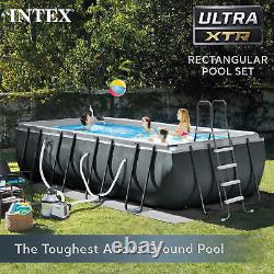 Intex 18' x 9' x 52 Ultra XTR Rectangular Frame Swimming Pool Set with Pump