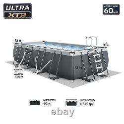 Intex 18' x 9' x 52 Ultra XTR Rectangular Frame Swimming Pool Set with Pump