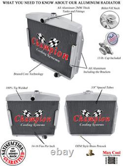 Kool Champion 3 Row All Aluminum Radiator for 1955 1956 Pontiac Chieftan #CC55PO