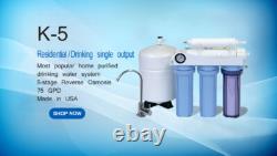 KoolerMax K-5 REVERSE OSMOSIS RO WATER FILTER SYSTEM DRINKING USA Made