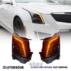 LED Headlight For Cadillac ATS 2013-19 LED Sequential Animation Replace Halogen