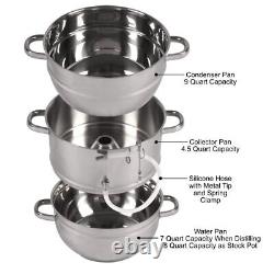 Little Creek Stainless Steel Water Distiller, 2 Gallon Capacity, Works on all