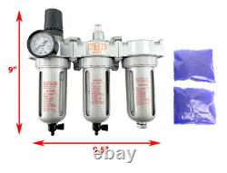 NEW 1/2 Compressed Air Filter Regulator / Desiccant Dryer / Coalescing Filter