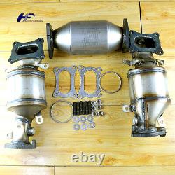 NEW All 3 manifold Catalytic Converter Set For 2008 2012 Honda Accord 3.5L US