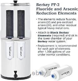 New Authentic Black Berkey Filters & PF-2 Fluoride Filters Combo Free Shipping