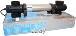 New Jebao STU-55 Stainless Steel UVC Clarifier 55W for Fish pond Water Fountain
