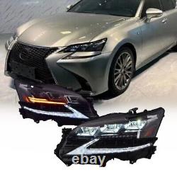 Pair ALL LED Headlights Lexus GS350 2016-2019 Upgrade DRL Projector Head Lamps