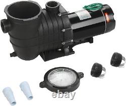 Pool Pump 2HP Swimming Pool Pump In/Above Ground with Motor Strainer Filter Basket