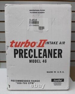 Pre-Cleaner Turbo II 46 with 5 Inlet Air Intake & 350 -700 CFM NEW FREE SHIP