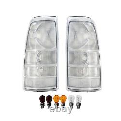 RARE! All Clear Euro Rear Tail Light Set For 99-02 Chevy Silverado Pickup Truck