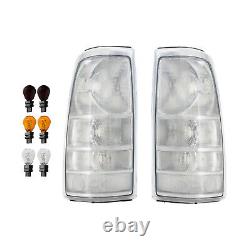 RARE! All Clear Euro Rear Tail Light Set For 99-02 Chevy Silverado Pickup Truck