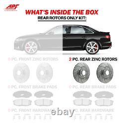 Rear Zinc Drill/Slot Brake Rotors for Audi A8 Quattro 2013-2014