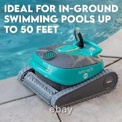 SereneLife SLPORBT36 Automatic Robot Pool Cleaner- Cleans up to 50ft (Open Box)