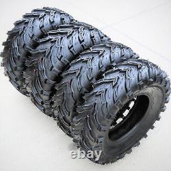 Set of 4 Mars B ATV UTV Mud Tires 2x 25x8-12 & 2x 25x10-12 6 Ply