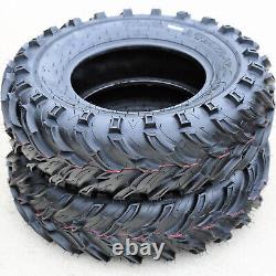 Set of 4 Mars B ATV UTV Mud Tires 2x 25x8-12 & 2x 25x10-12 6 Ply