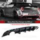 Shark Fins Rear Bumper Lip Diffuser For Chrysler 300 C S 2015-2022 Glossy Black