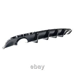 Shark Fins Rear Bumper Lip Diffuser For Chrysler 300 C S 2015-2022 Glossy Black