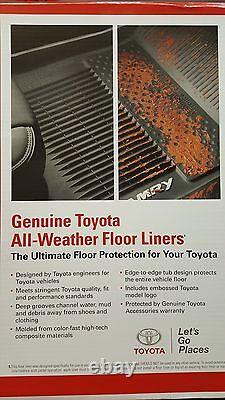 Toyota Prius 2016 2019 Black All Weather Rubber Floor Liner Mats Set OEM NEW