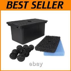 Universal Pond Filter Box with Coarse & Fine Filters Clean Water Solution
