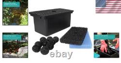 Universal Pond Filter Box with Coarse & Fine Filters Clean Water Solution