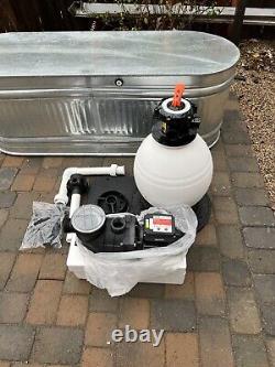 VEVOR HCP750A-D Sand Filter & 2 HP Pool Pump 3500 GPH Flow 16 6-Way Valve