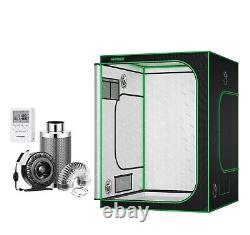 VIVOSUN 5x5 Indoor Grow Tent Non toxic & 6 440CFM Inline Fan kit &7-day Timmer