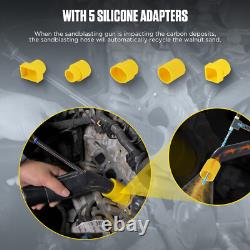 Walnut Sand Blaster DE-Carbon Cleaner Engine Intake Pipe Valve Clean Machine US