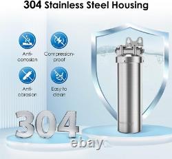 Waterdrop BS08 Under Sink Water Filter, Stainless Steel, 1 Year Lifetime