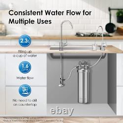 Waterdrop BS08 Under Sink Water Filter, Stainless Steel, 1 Year Lifetime