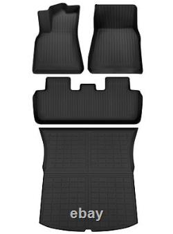 Waterproof All Weather Floor Mats Liners Full Set for Tesla Model Y 2020-2023