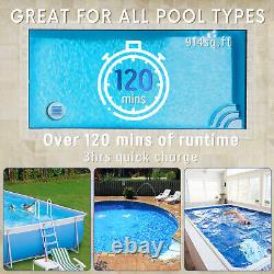 X1 Cordless Robotic Pool Cleaner 120 Mins Automatic Pool Vacuum up to 914 sq. Ft