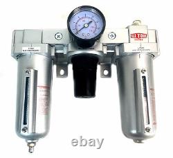 1/2 COMBO FILTRE À PARTICULES RÉGULATEUR LUBRIFICATEUR AIR COMPRIMÉ Vidange Manuelle