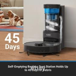 Aspirateur Robot Auto-Videur Eureka avec Filtre HEPA, Navigation Intelligente et Contrôle Vocal