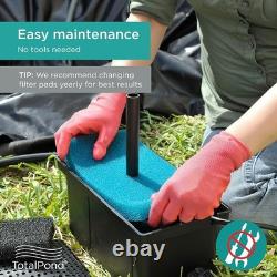 Boîte de Filtre Universelle pour Étang avec Filtres Gros et Fins Solution d'Eau Propre