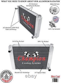 Champion en aluminium 20 Wide 3 Row Universal Series Radiator Chevy Configuration