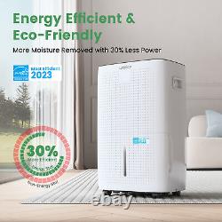 Déshumidificateur Energy Star de 150 pintes pour usage domestique et commercial jusqu'à 7000 pieds carrés.