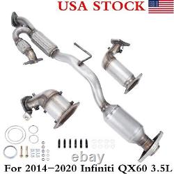 Ensemble de trois convertisseurs catalytiques EPA pour Infiniti QX60 3.5L 2014-2020 avec Ypipe