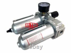 Filtre Régulateur Huileur Séparateur Lubrificateur Combo 1/2 Air avec Drainage Automatique