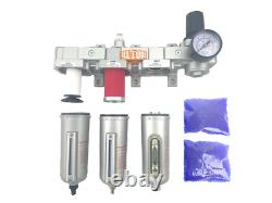 Filtre à air comprimé en ligne 3/4 Heavy Duty Système de nettoyage 4 étapes avec drainage automatique Filtre à air comprimé en ligne 3/4 Heavy Duty Système de nettoyage 4 étapes avec drainage automatique
