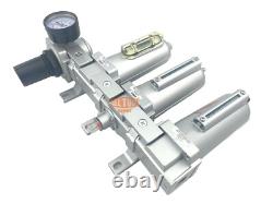 Filtre à air comprimé en ligne 3/4 Heavy Duty Système de nettoyage 4 étapes avec drainage automatique Filtre à air comprimé en ligne 3/4 Heavy Duty Système de nettoyage 4 étapes avec drainage automatique