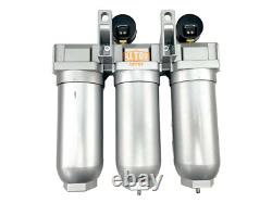Filtre à air comprimé en ligne Super Duty 3/4 avec système de nettoyage à 3 étapes et drainage manuel