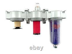 Filtre à air comprimé en ligne à mi-débit 3/8 Système de nettoyage à 3 étages avec vidange manuelle